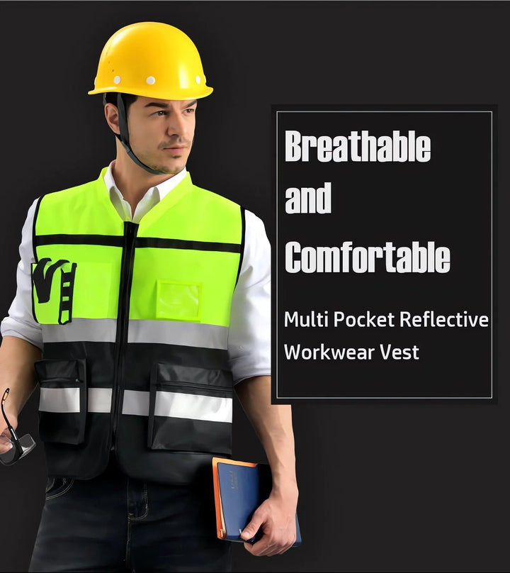 SmartGearPros Mesh Safety Vest – Breathable Reflective Gear for High-Visibility Work