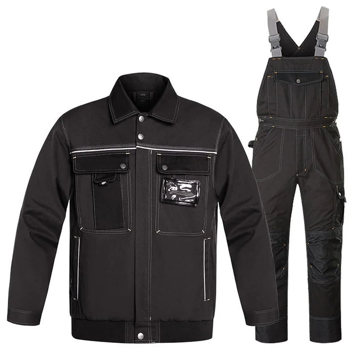 All In One Work Clothes Work Overalls Men Workwear Suit Welding Multi Pockets Jumpsuit Men Work Workshop Repairman Uniform product image showing features or usage