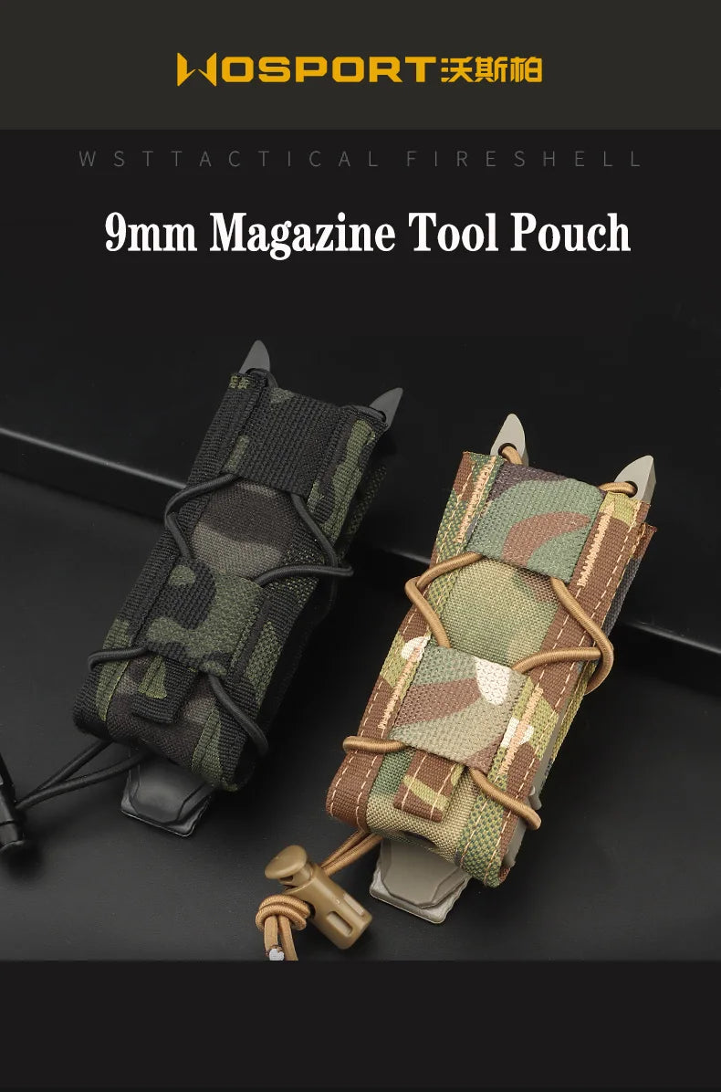 CLUSGO Tactical Magazine Pouch Set – 3-Pack MOLLE 9mm Mag Holders