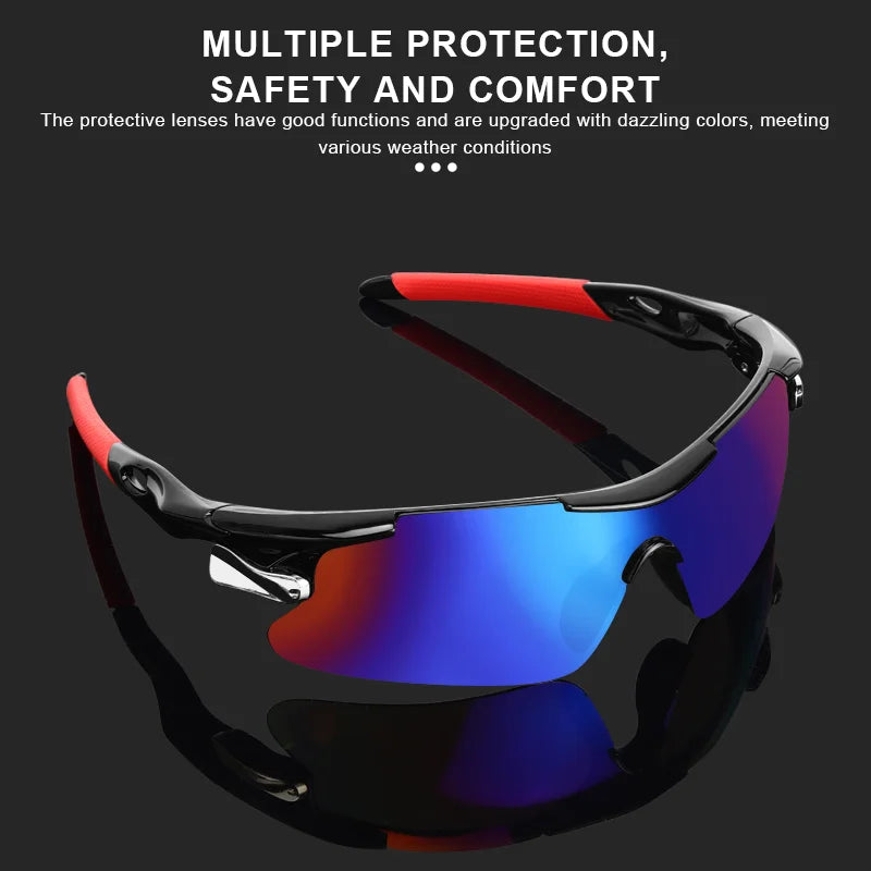 Riderace Sports Men Sunglasses Road Bicycle Glasses Mountain Cycling Riding Protection Goggles Eyewear Mtb Bike Sun Glasses product image showing features or usage