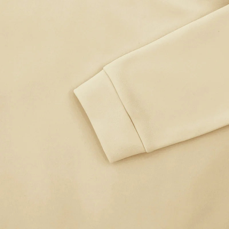 Men's Heavy Fleece Sweater - Half-Zip Stand Collar Pullover