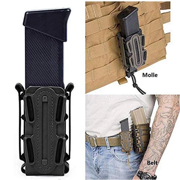 CLUSGO Tactical Magazine Pouch Set – 3-Pack MOLLE 9mm Mag Holders