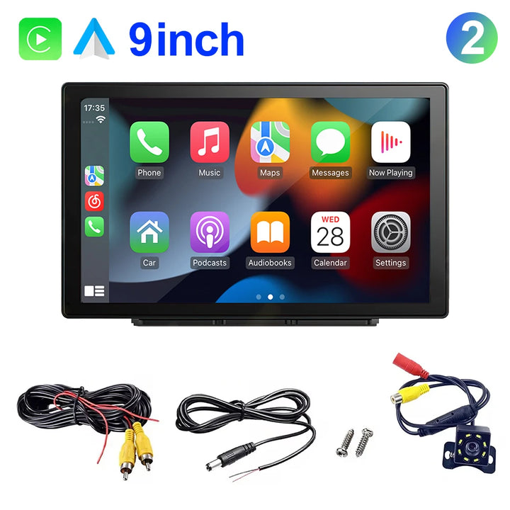 9Inch Universal Portable Carplay Android Auto For Car Screen Wireless Carplay Screen Wireless Car Stereo Radio 1 2 Din Mp5 Audio 1 product image showing features or usage