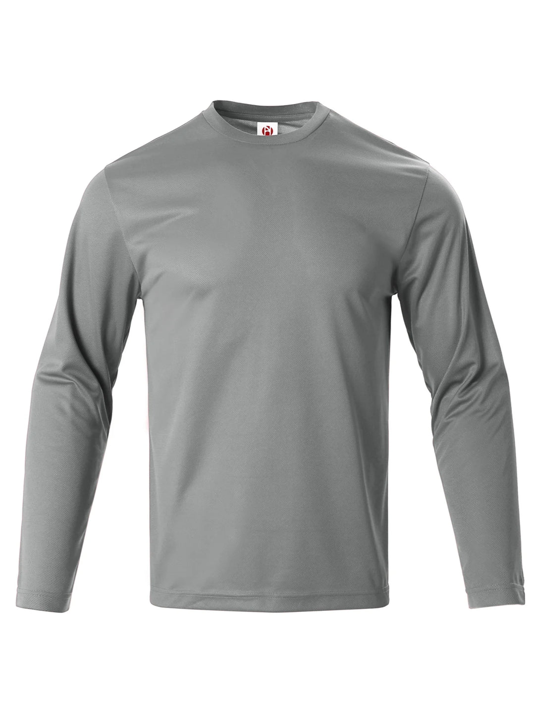 Gray long-sleeve shirt on a white background