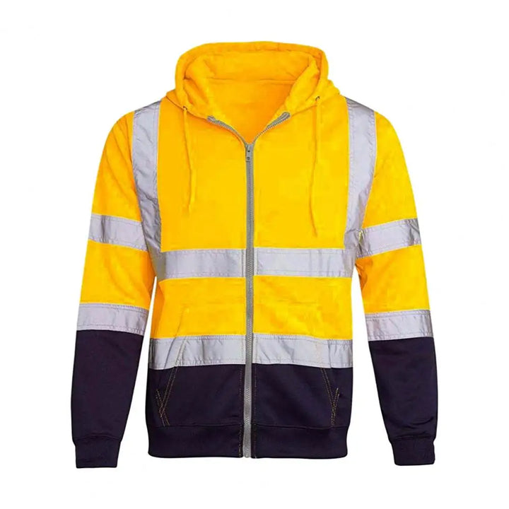 SmartGearPros Reflective Strip Hoodie – High-Vis Pullover for Work, Street Style & Night Safety