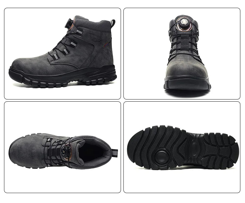 SmartGearPros Indestructible Steel-Toe Boots – Waterproof Safety Footwear for Rugged Work & Weather
