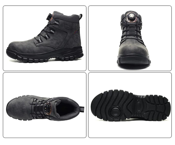SmartGearPros Indestructible Steel-Toe Boots – Waterproof Safety Footwear for Rugged Work & Weather