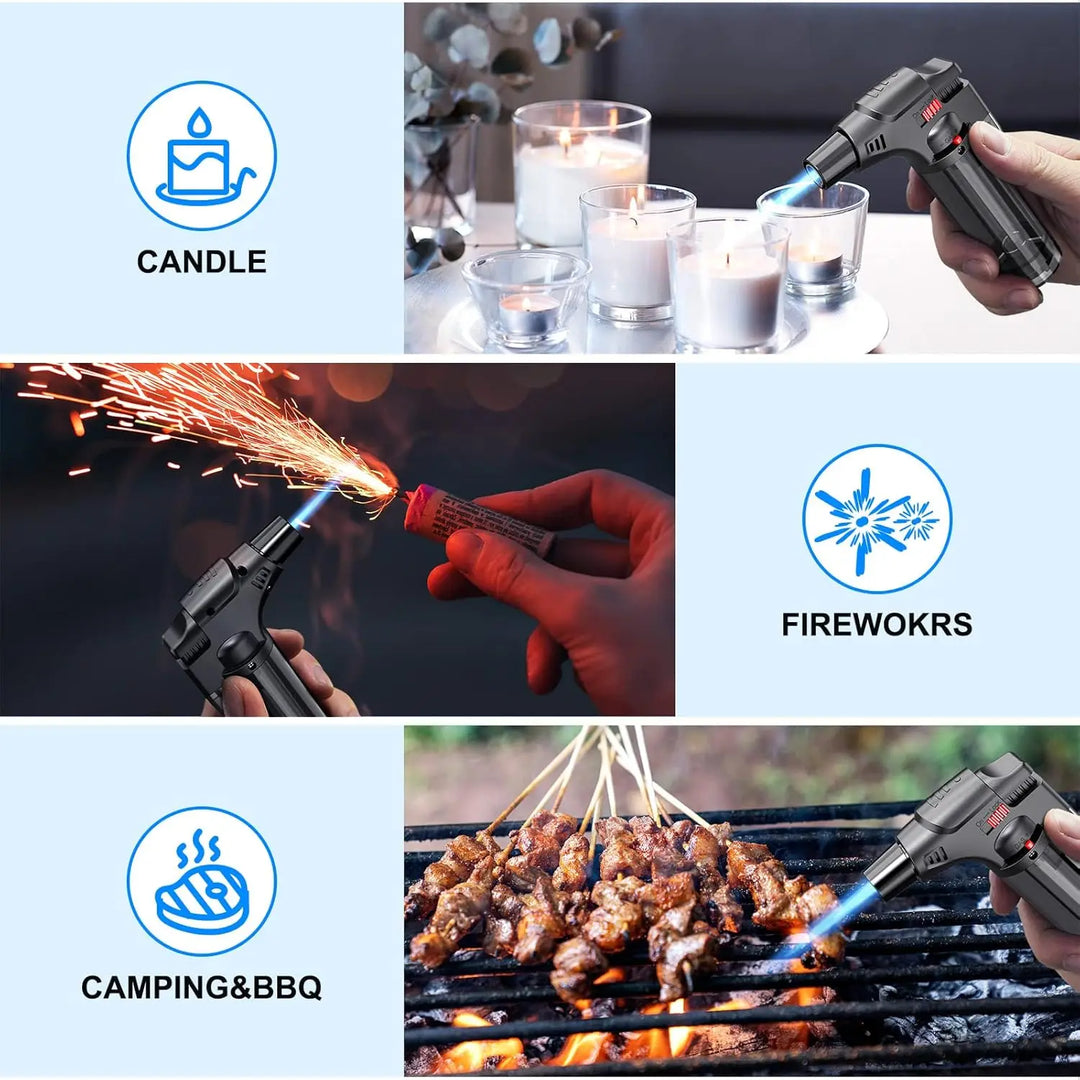 SmartGearPros Torch Lighter - Refillable Jet Flame Butane Lighter