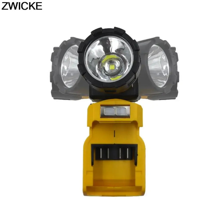 Flashlight head rotated left to show articulation feature