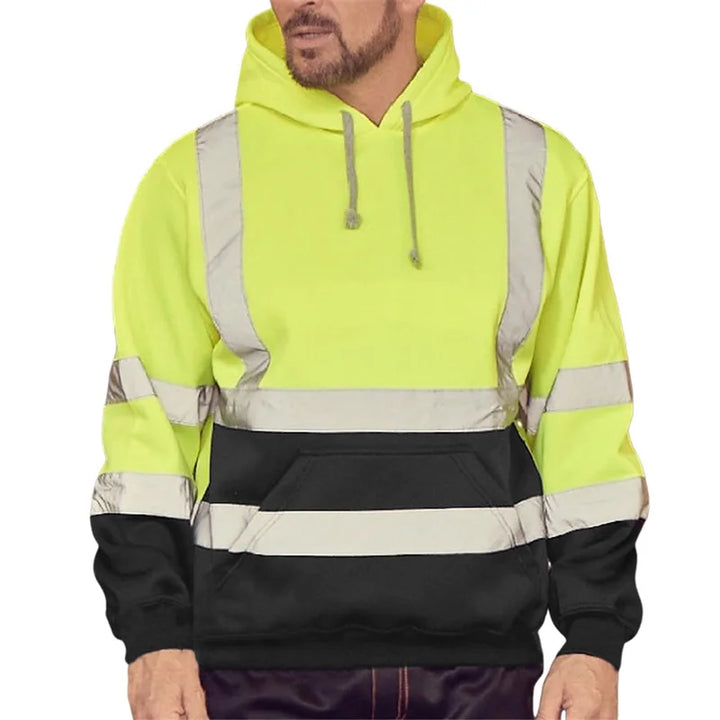 SmartGearPros Reflective Hoodie – Men’s Long Sleeve Glow-In-The-Dark Pullover for Fall Nights