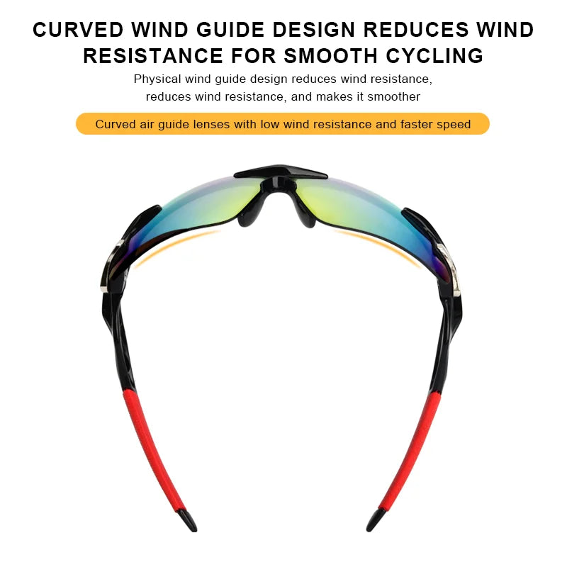 Riderace Sports Men Sunglasses Road Bicycle Glasses Mountain Cycling Riding Protection Goggles Eyewear Mtb Bike Sun Glasses product image showing features or usage
