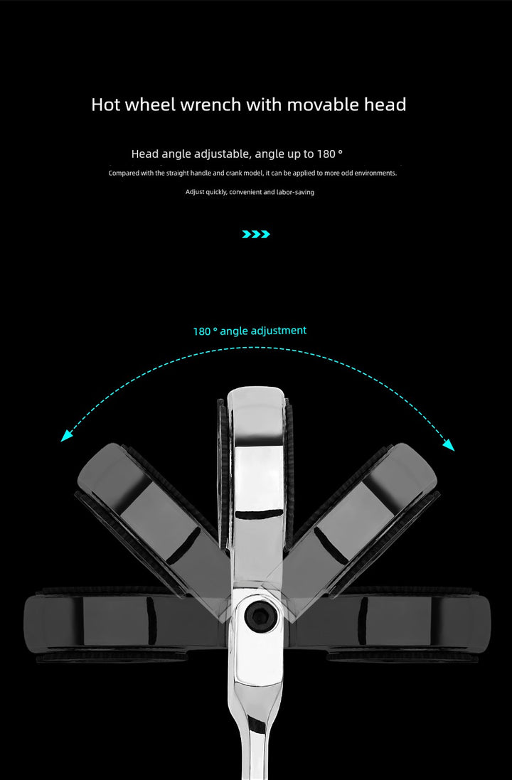 SmartGearPros Short Handle Fast Ratchet Wrench – Dual-Purpose, Labor-Saving, Offset Spanner (10-13mm)