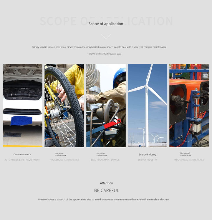 SmartGearPros Short Handle Fast Ratchet Wrench – Dual-Purpose, Labor-Saving, Offset Spanner (10-13mm)