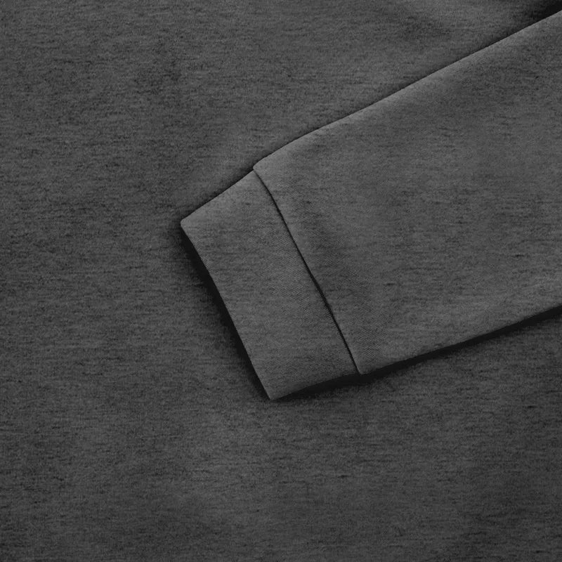 Men's Heavy Fleece Sweater - Half-Zip Stand Collar Pullover