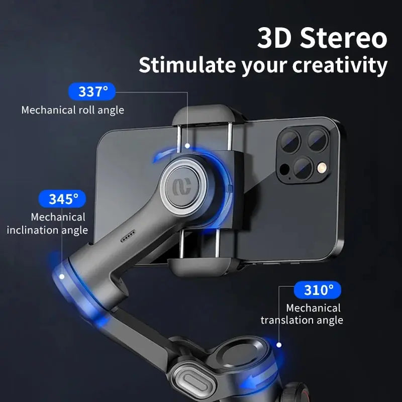 SmartGearPros AOCHUAN 3-Axis Gimbal – Handheld Smartphone Stabilizer with Smart Tracking & Anti-Shake Video Control