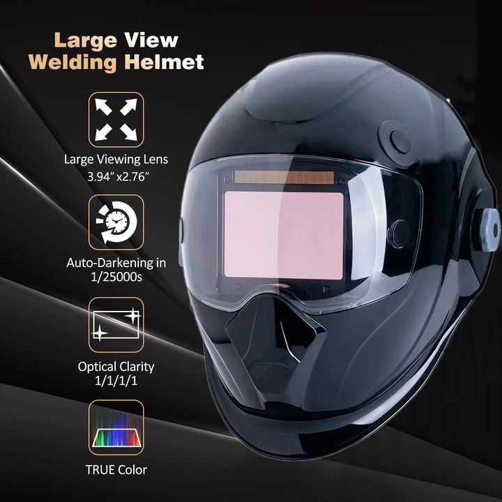 SmartGearPros Solar-Powered Auto-Darkening Welding Helmet - Professional Shade 4/9-13