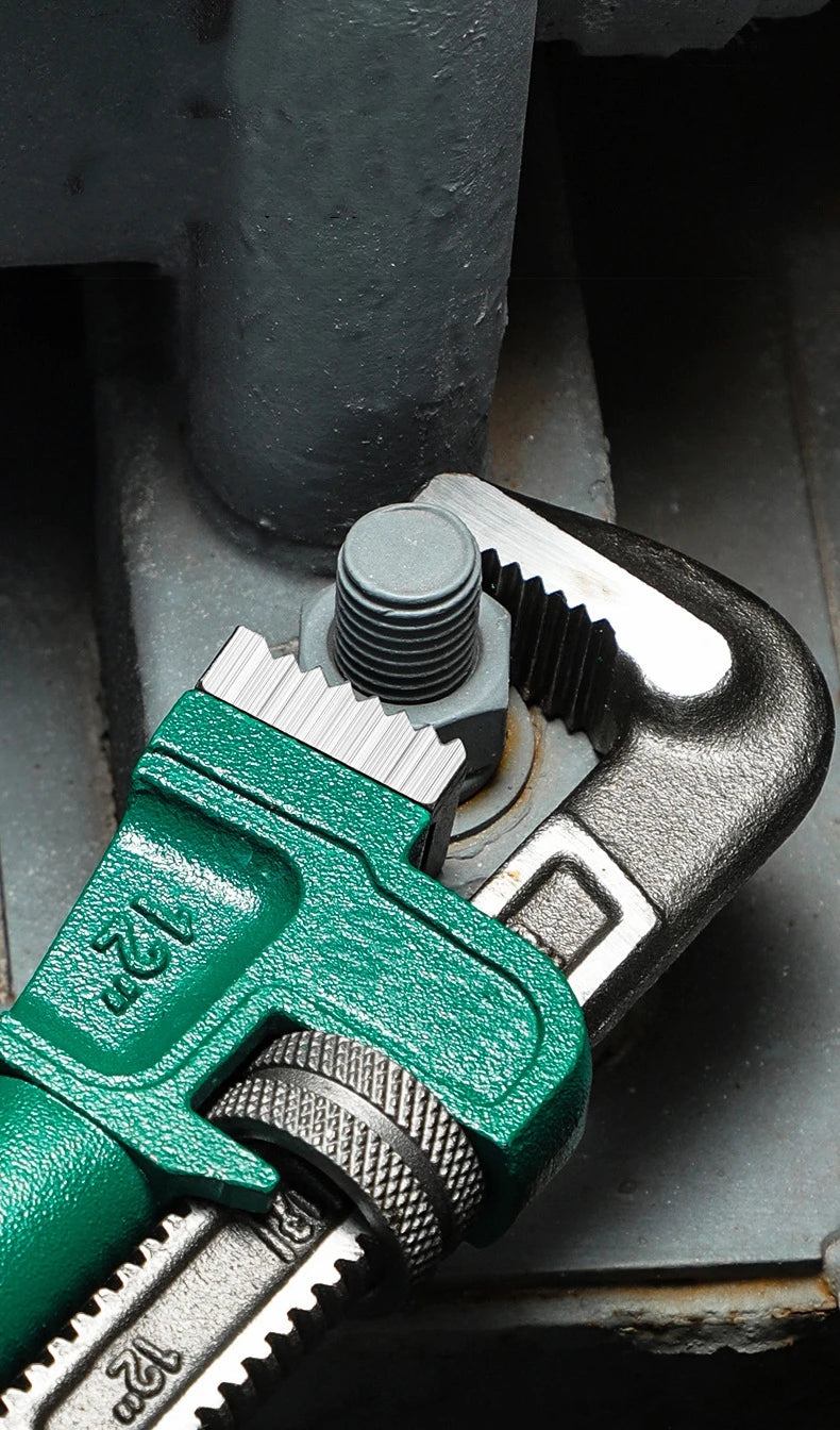 SmartGearPros Carbon Steel Pipe Wrench - 10/12/14/18 Inch Heavy Duty Universal Adjustable Plumbing Hand Wrench Industrial