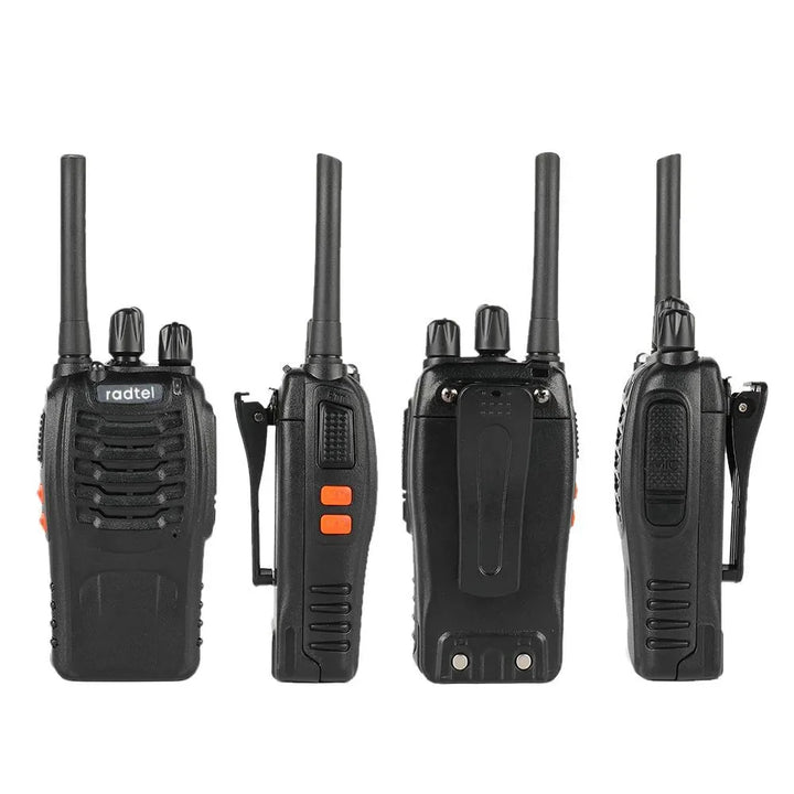 SmartGearPros Radtel RT88 Rechargeable Walkie Talkie - Long Range Two Way Radio VOX Flashlight for Business Hiking Fishing