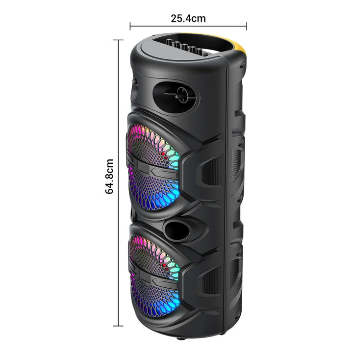 SmartGearPros 3000W Bluetooth Speaker – Portable Subwoofer Boombox with Deep Bass, LED Lights & Mic Support
