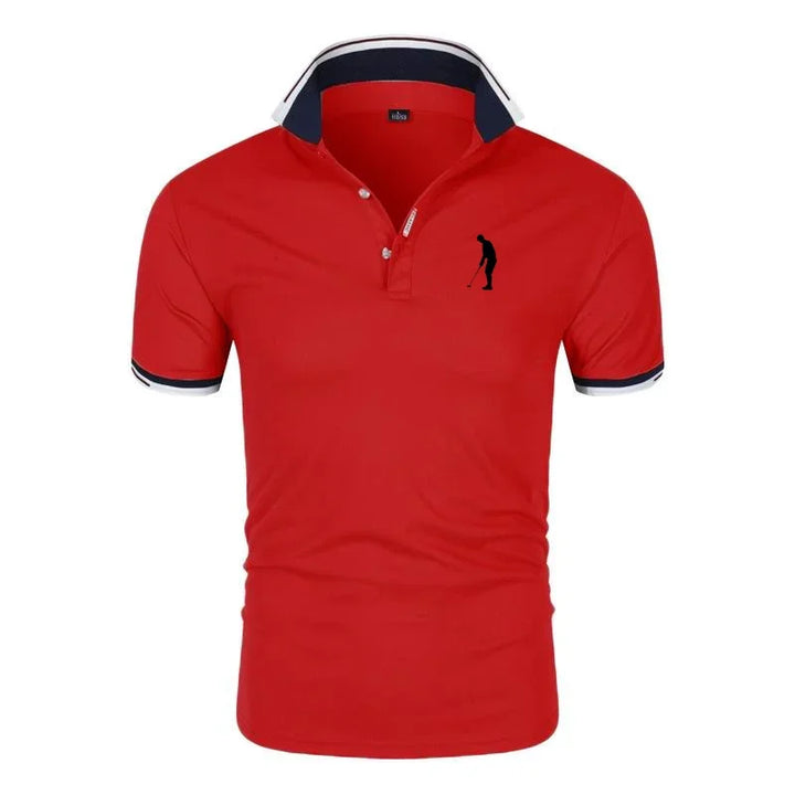 AoFuson Wolf Men's Breathable Golf Polo Shirt – Short Sleeve Summer Top