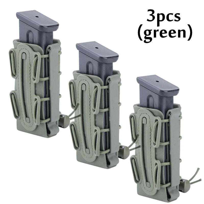 CLUSGO Tactical Magazine Pouch Set – 3-Pack MOLLE 9mm Mag Holders