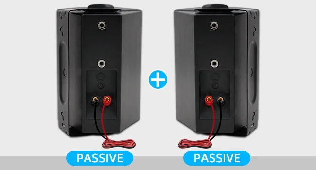 SmartGearPros Waterproof Wall-Mount Speakers – 5.25" Dual Bluetooth Outdoor/Indoor Pair, 300W with Mounting Brackets