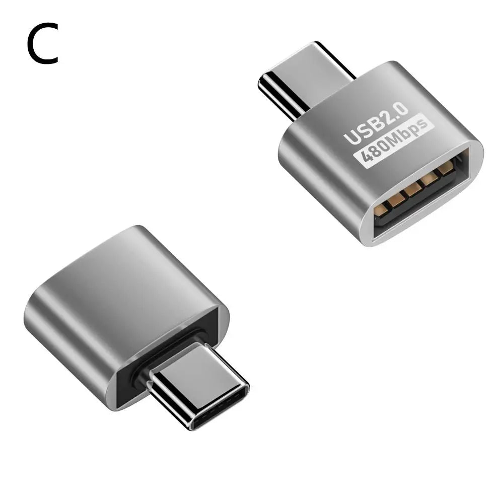 SmartGearPros USB to Type-C Adapter | Universal OTG USB-C to USB-A & Micro USB Converter | Fast Data Transfer & Charging for Huawei, POCO, Laptops & More