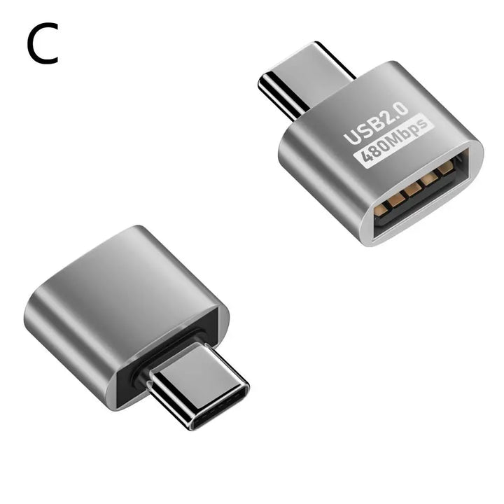 SmartGearPros USB to Type-C Adapter | Universal OTG USB-C to USB-A & Micro USB Converter | Fast Data Transfer & Charging for Huawei, POCO, Laptops & More