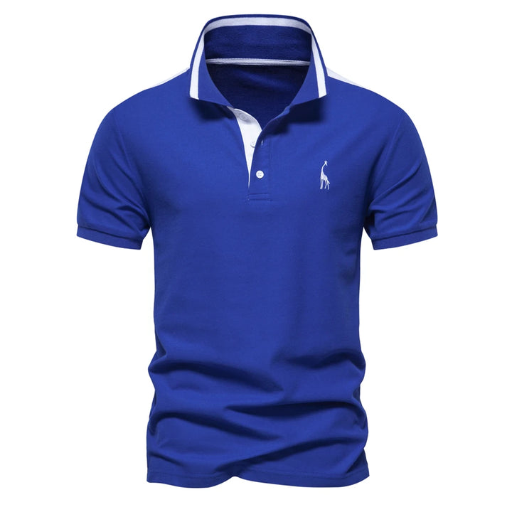 SmartGearPros Embroidered Polo – Men’s Cotton Shirt with Giraffe Design for Casual Class