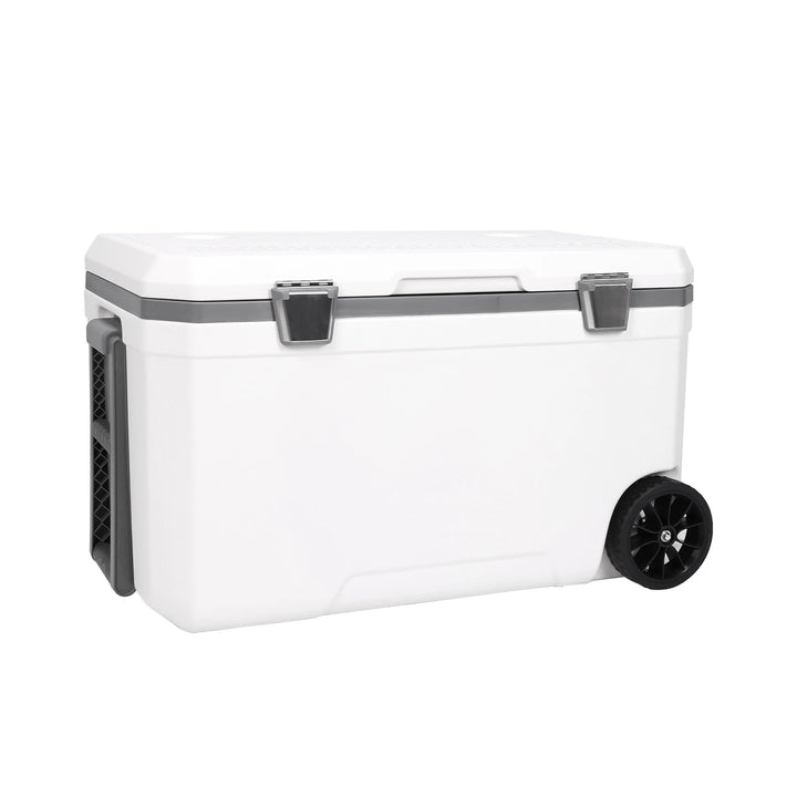 SmartGearPros 70L Wheeled Cooler - 30% Lighter Than Rotomolded Camping Cooler with Handle for Beach Fishing