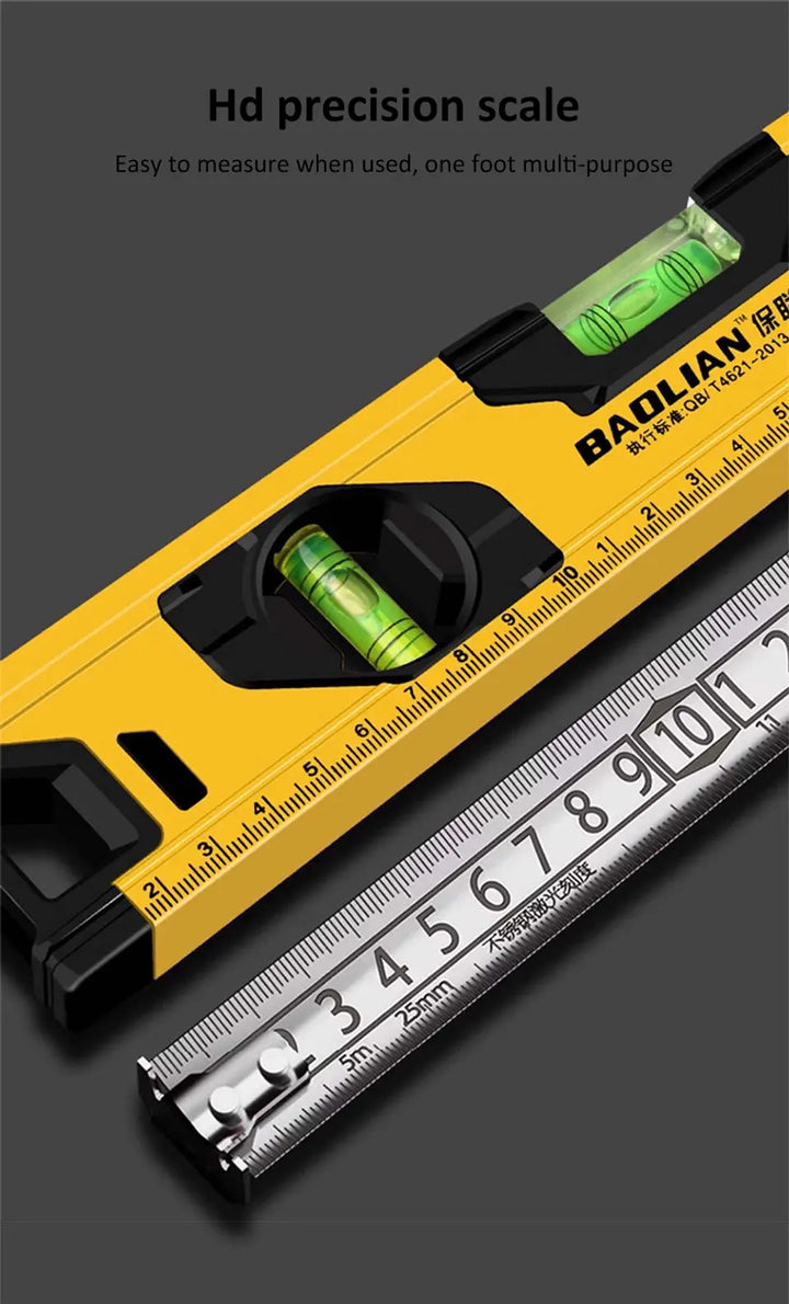 SmartGearPros 3-in-1 Magnetic Spirit Level – 0°/45°/90° Angle Tool with Precision Bubble Vials