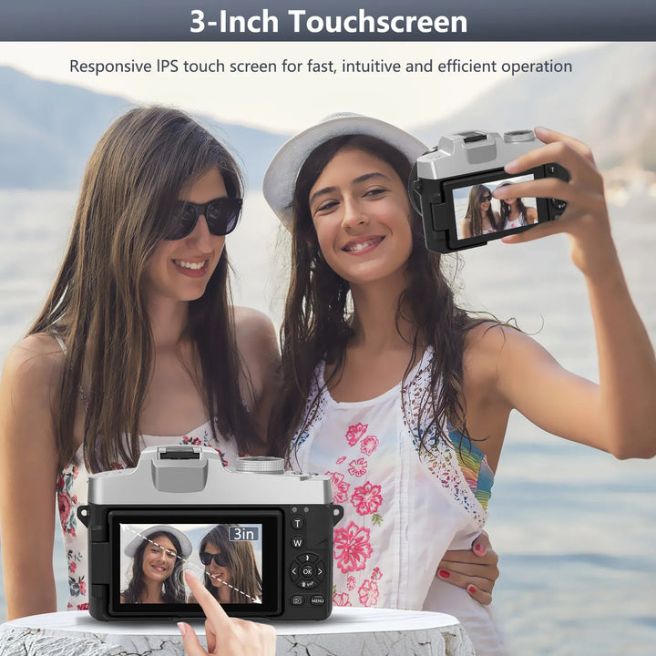 SmartGearPros 75MP Digital Camera – 4K Photography & Video Camera with High-Resolution Imaging