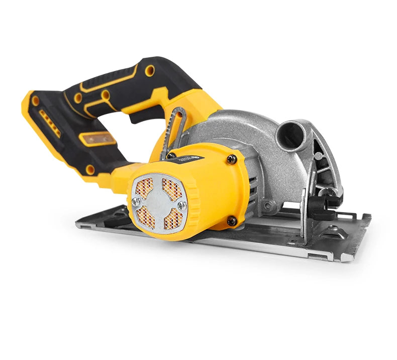 5 Inch Brushless Circular Saw Cordless Rechargeable Chainsaw Battery Set Woodworking One Hand Chainsaw For Dewalt 20V Battery product image showing features or usage