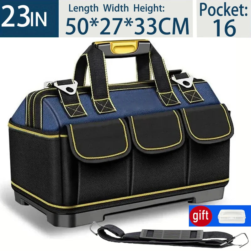 SmartGearPros 23-inch Heavy-Duty Tool Bag – Waterproof, Large Capacity, Multi-Pocket Organizer