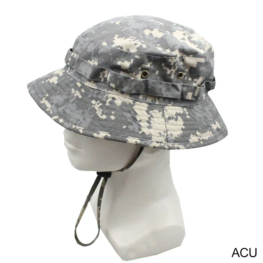 SmartGearPros Camouflage Boonie Hat - Bucket Hat Unisex Polyester for Outdoor Hunting Hiking Fishing Climbing Summer