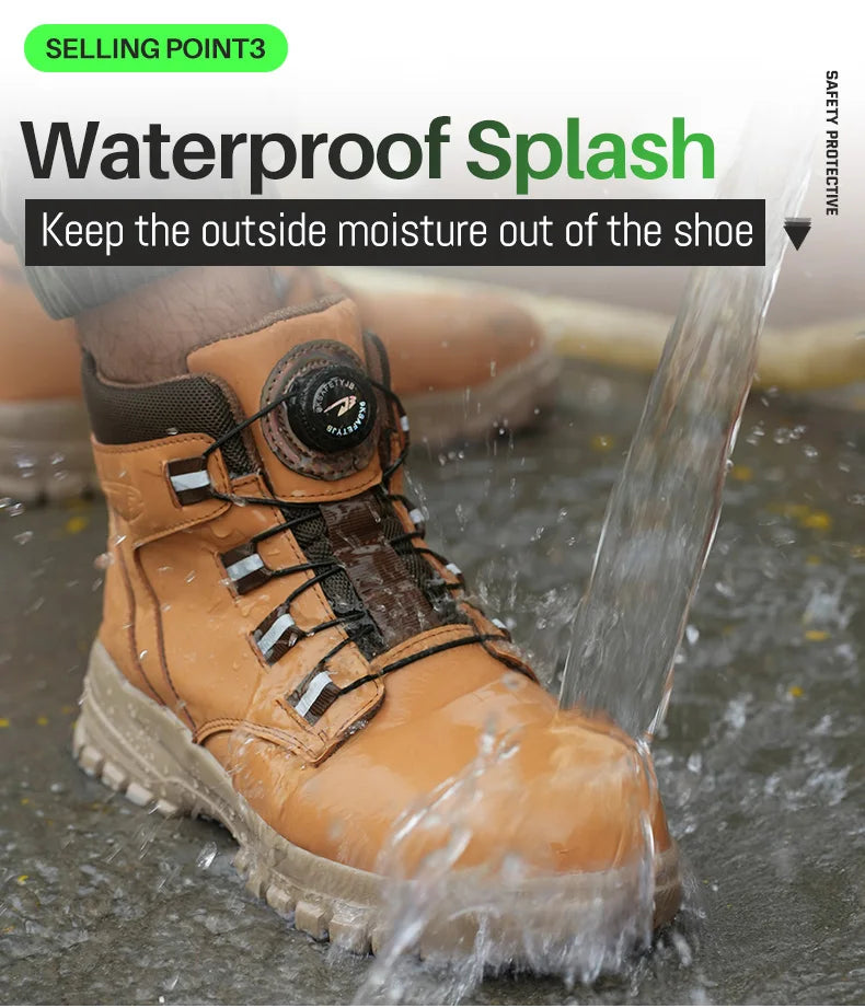 SmartGearPros Indestructible Steel-Toe Boots – Waterproof Safety Footwear for Rugged Work & Weather