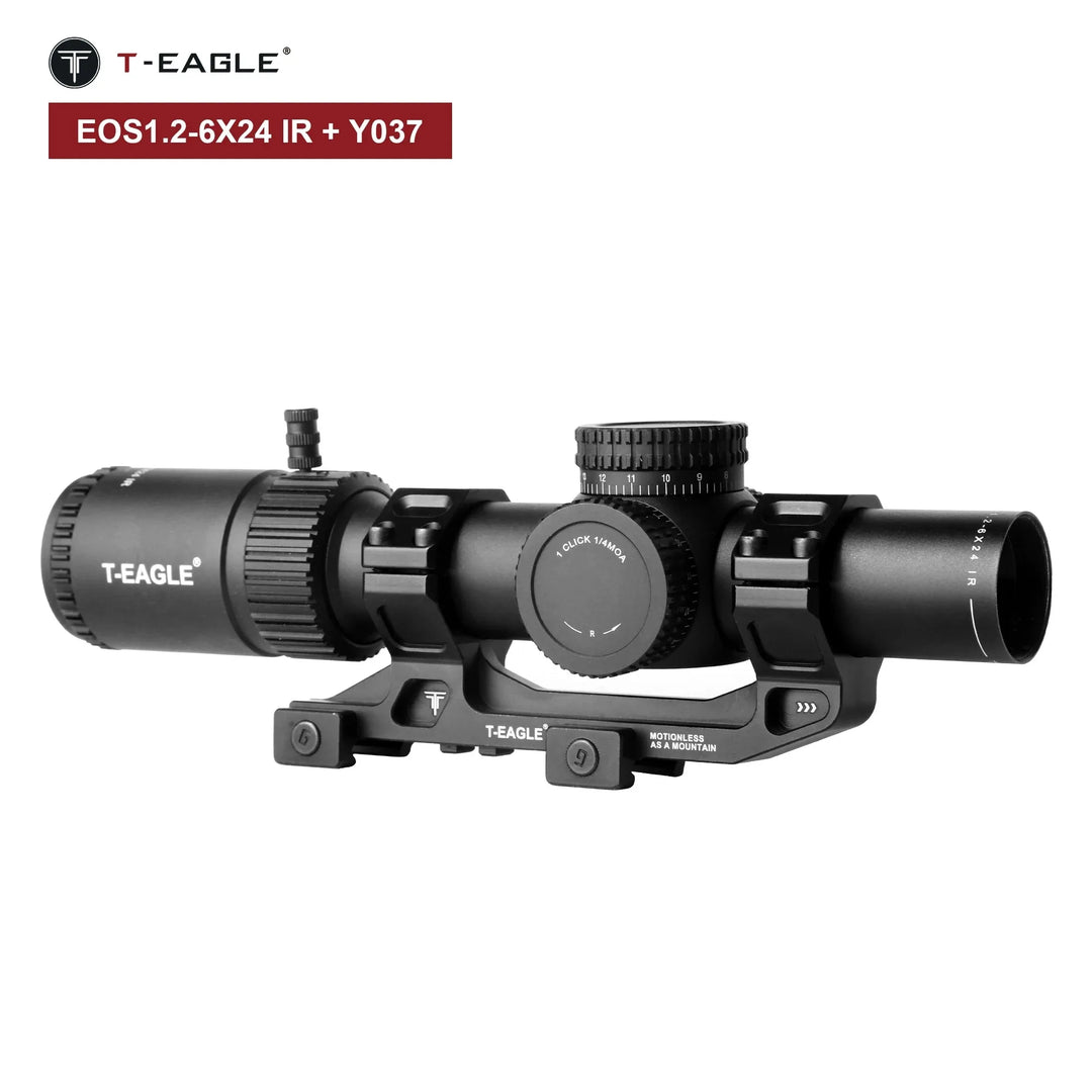 SmartGearPros T-EAGLE EOS 1.2-6 X24 IR Tactical LPVO Riflescope - Hunting Optical Collimator Air Gun