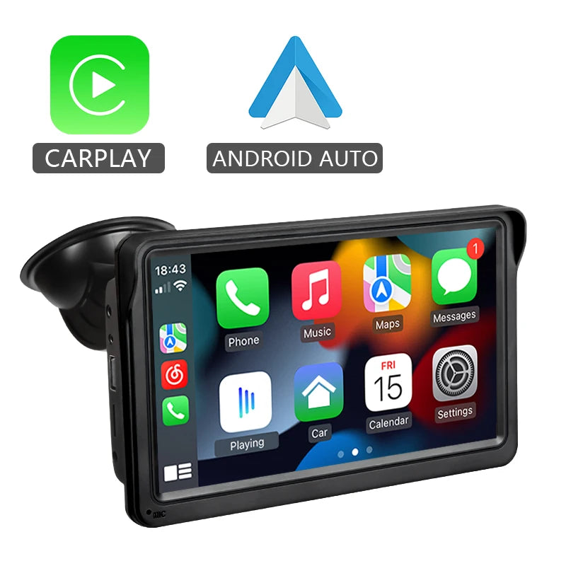 SmartGearPros SmartGearPros 7-Inch Car Radio Multimedia Player – Wireless CarPlay & Android Auto | Touchscreen with Bluetooth, Mirror Link, & Adjustable Mount