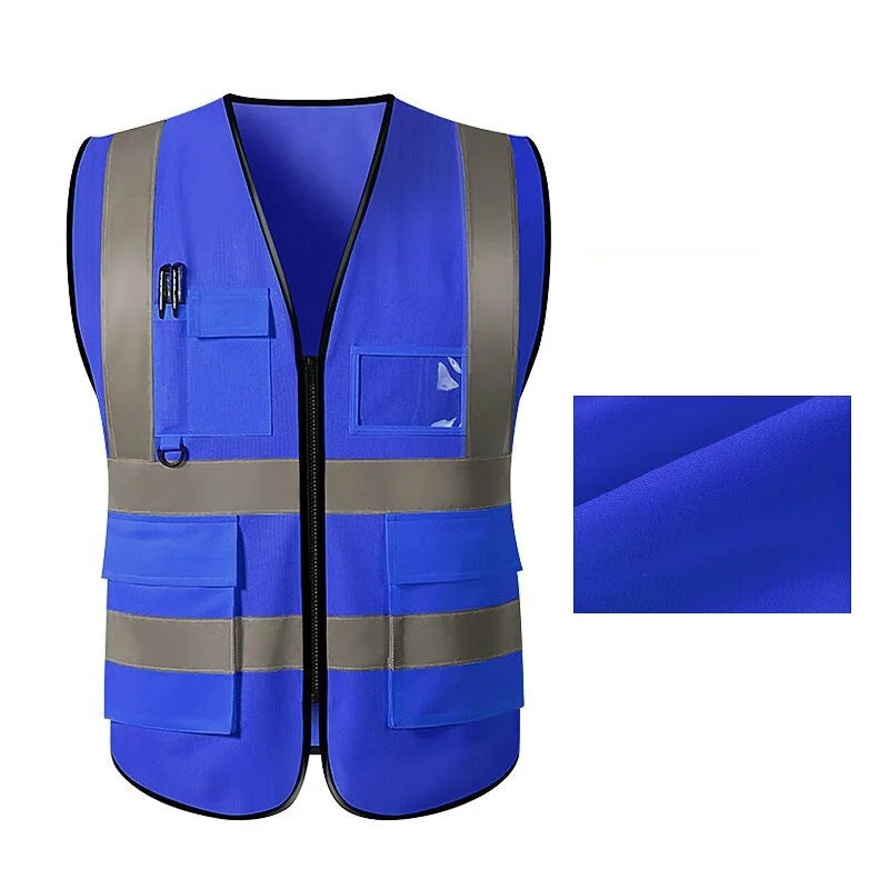 SmartGearPros SmartGearPros Multi-Pocket High-Visibility Safety Vest – Breathable Reflective Workwear for Construction, Traffic Control & Outdoor Safety