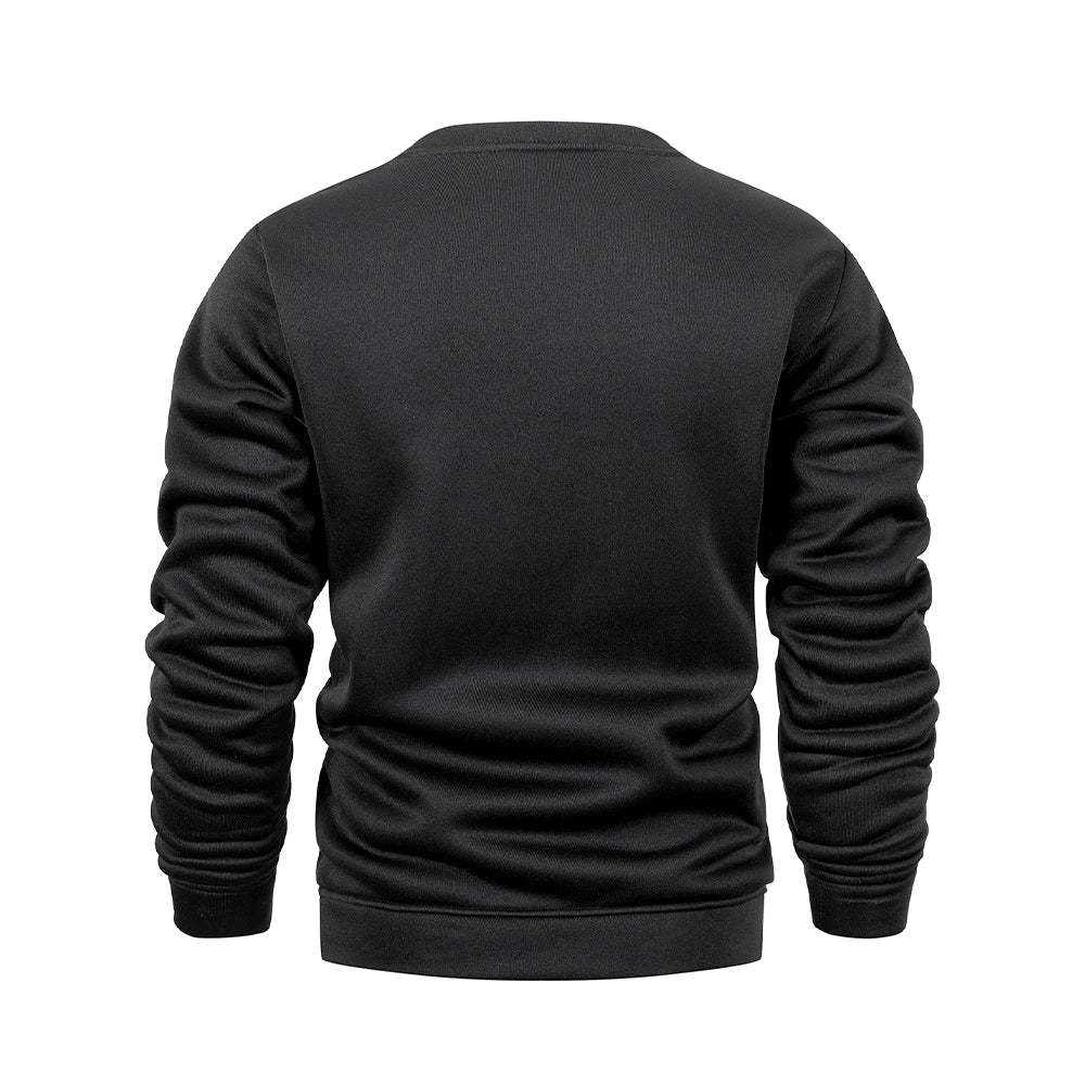 Black sweatshirt on a white background