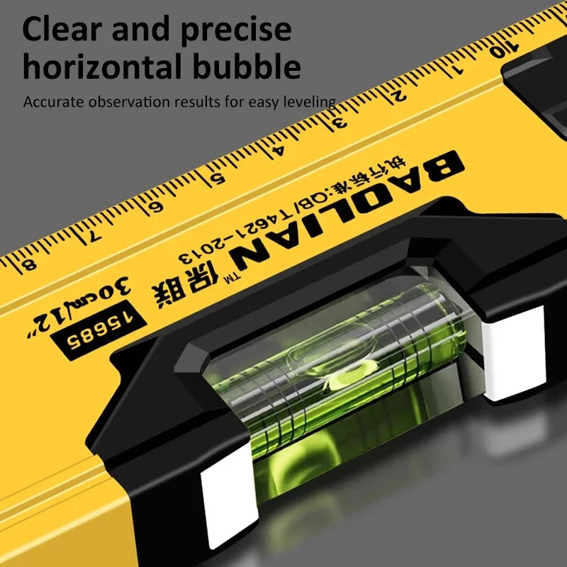 SmartGearPros 3-in-1 Magnetic Spirit Level – 0°/45°/90° Angle Tool with Precision Bubble Vials