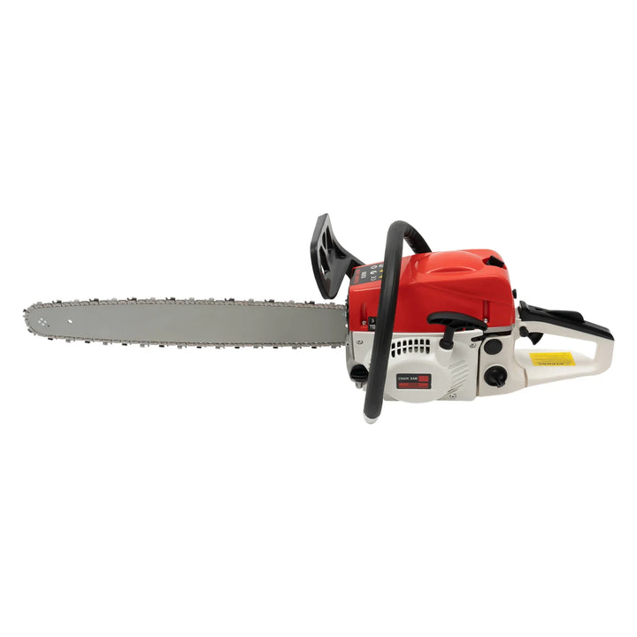 22 Inch 52Cc Gasoline Chainsaw Single Cylinder Air Cooled 2 Stroke Chainsaw Cutting Wood Gas Sawing 7500Rpm For Cutting Wood product image showing features or usage