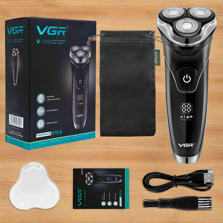SmartGearPros Waterproof Electric Shaver – Fast Charging, Rechargeable Beard Trimmer & Shaving Machine