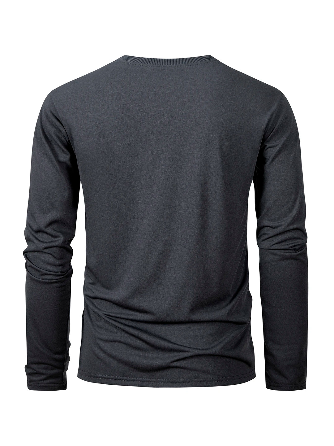Black long-sleeve shirt on a white background