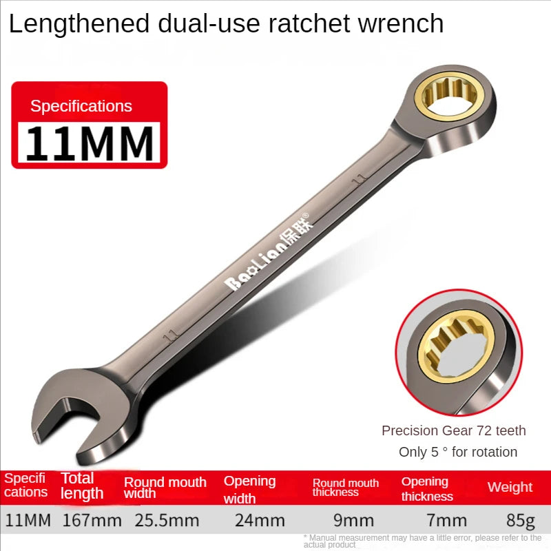 LIXIU Adjustable Torx Wrench – 8-22mm Ratchet Spanner Multi-Tool