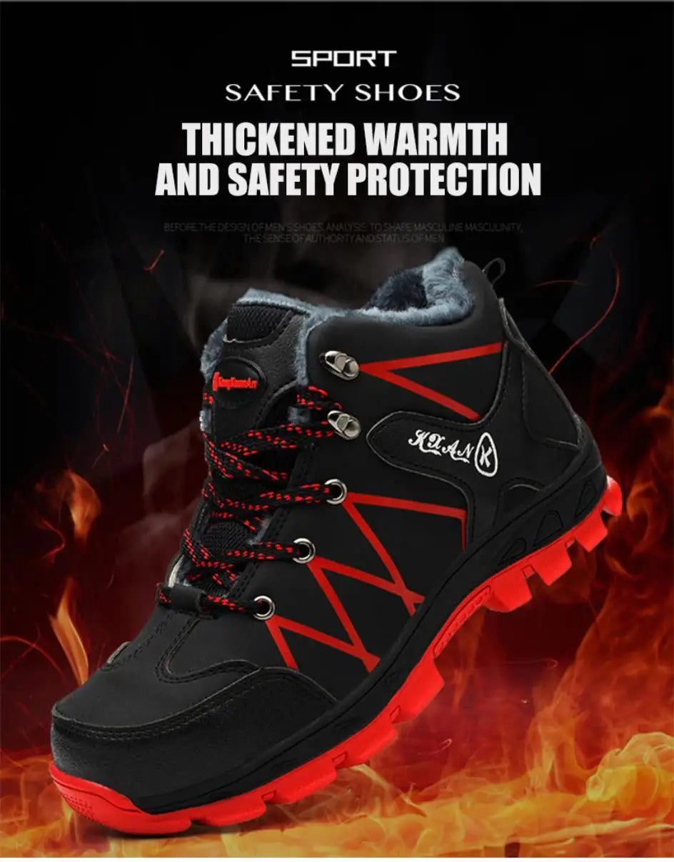 SmartGearPros Men's Steel Toe Safety Boots - Slip-Resistant Puncture-Proof Work Boots