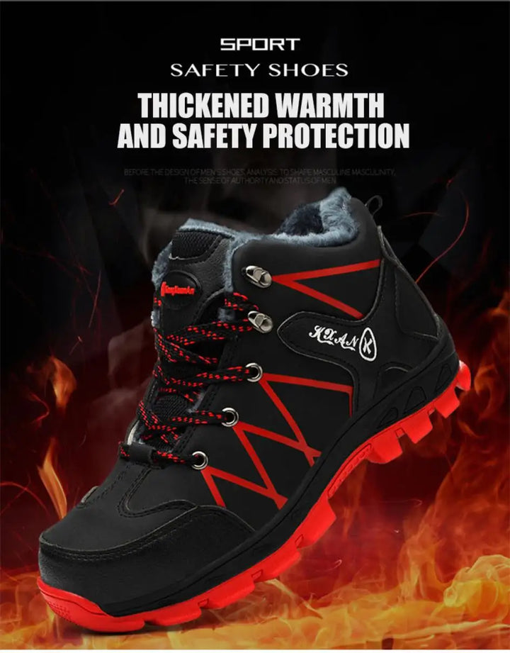 SmartGearPros Men's Steel Toe Safety Boots - Slip-Resistant Puncture-Proof Work Boots