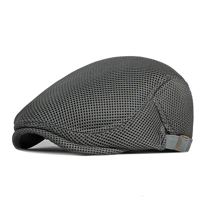 1Pc Mens Casual Hat Berets Caps For Spring Summer Autumn Flat Cap Breathable Mesh Cap Flat Peaked Beret Hats Golf Hat product image showing features or usage