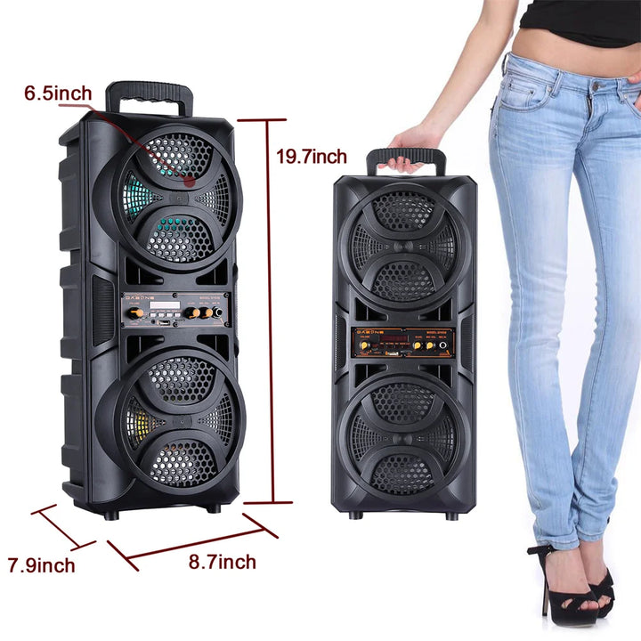 SmartGearPros 3000W Bluetooth Speaker – Portable Subwoofer Boombox with Deep Bass, LED Lights & Mic Support