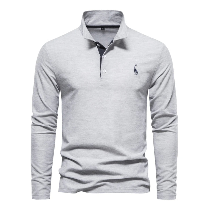 SmartGearPros SmartGearPros Men’s Embroidered Polo Shirt – Long Sleeve Business Casual Fashion